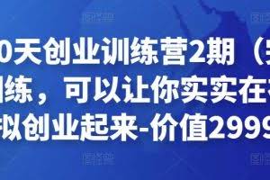 晚情60天创业训练营2期（完结）实战训练，可以让你实实在在的先模拟创业起来-价值2999元