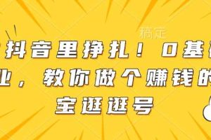 别在抖音里挣扎！0基础做副业，教你做个赚钱的淘宝逛逛号