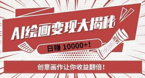 AI梦境绘画致富秘籍,复制粘贴,新手也能快速掌握,创意画作让你收益翻倍