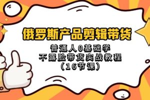 (8411期)俄罗斯 产品剪辑带货,普通人0基础学不露脸带货实战教程(16节课)