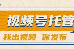 （15033期）【视频号托管 】团队提供视频，你出账号，最高躺赚1W+