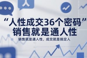 人性成交36个密码，销售就是通人性，成交就是搞定人