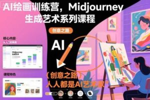AI绘画训练营，Midjourney生成艺术系列课程，人人都是AI艺术家