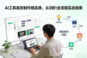 AI工具高效制作精品课，从0到1全流程实战指南
