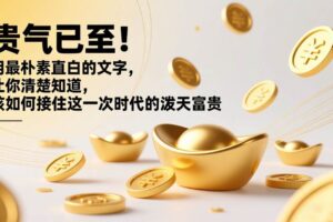 (17049期)付费文章:贵气已至!用最朴素直白的文字,让你清楚知道,该如何接住这一次时代的泼天富贵