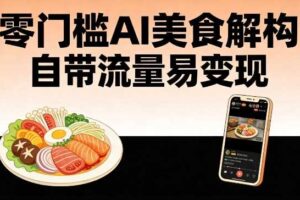 零门槛AI美食解构，自带流量易变现