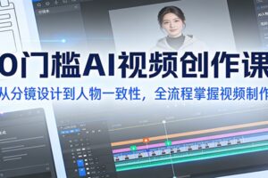 0门槛AI视频创作课：从分镜设计到人物一致性，全流程掌握视频制作