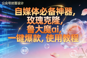 （17242期）玫瑰克隆神器，ai鲁大魔，自媒体必备工具，一键爆款神器，详细教程。