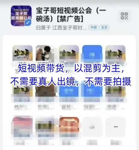 宝子哥头部团队短视频带货，以混剪为主，不需要真人出镜，不需要拍摄【更新26年1月】